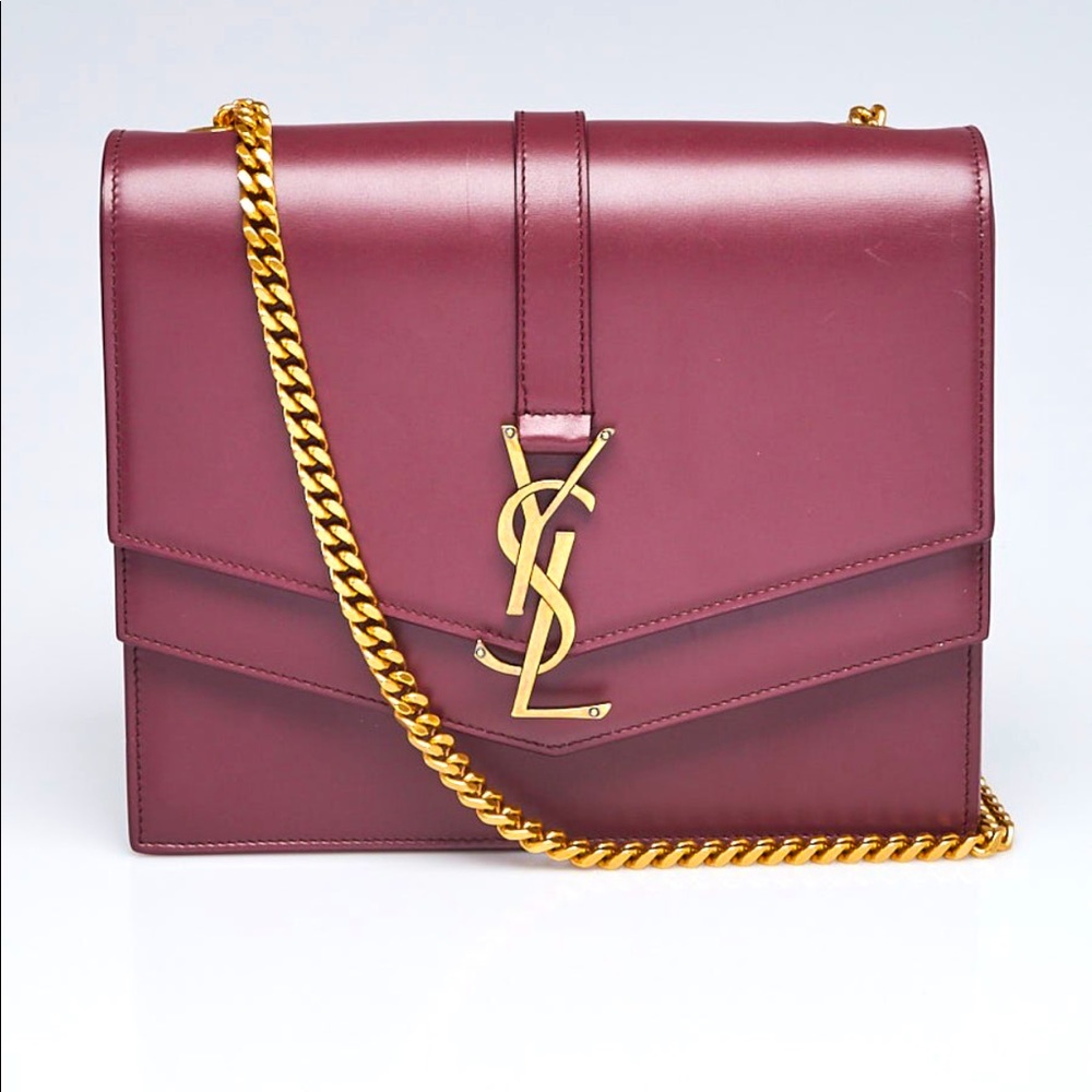 COPY - YSL Sulpice Triple V-Flap Med Crossbody Bag